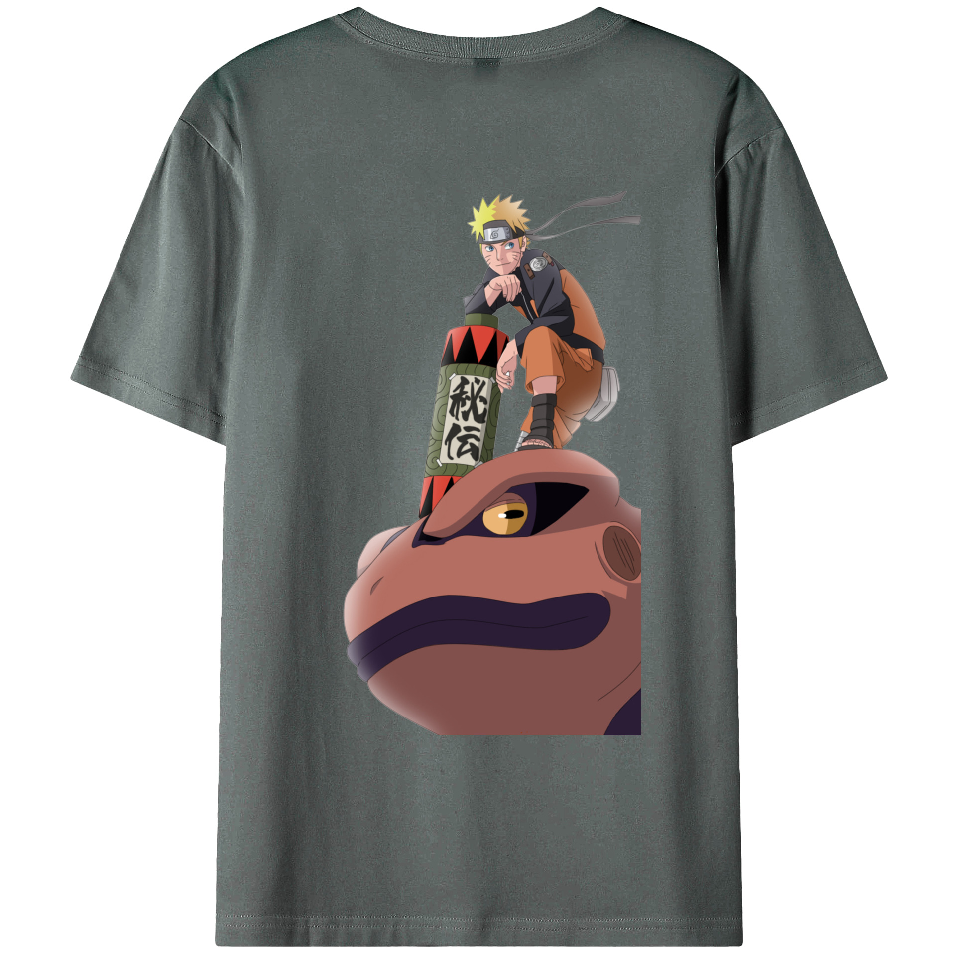 （画像用） NARUTO -ナルト- うずまき ナルト Uzumaki Naruto 綿100％ メンズ半袖Tシャツ（バックプリント） 通気性